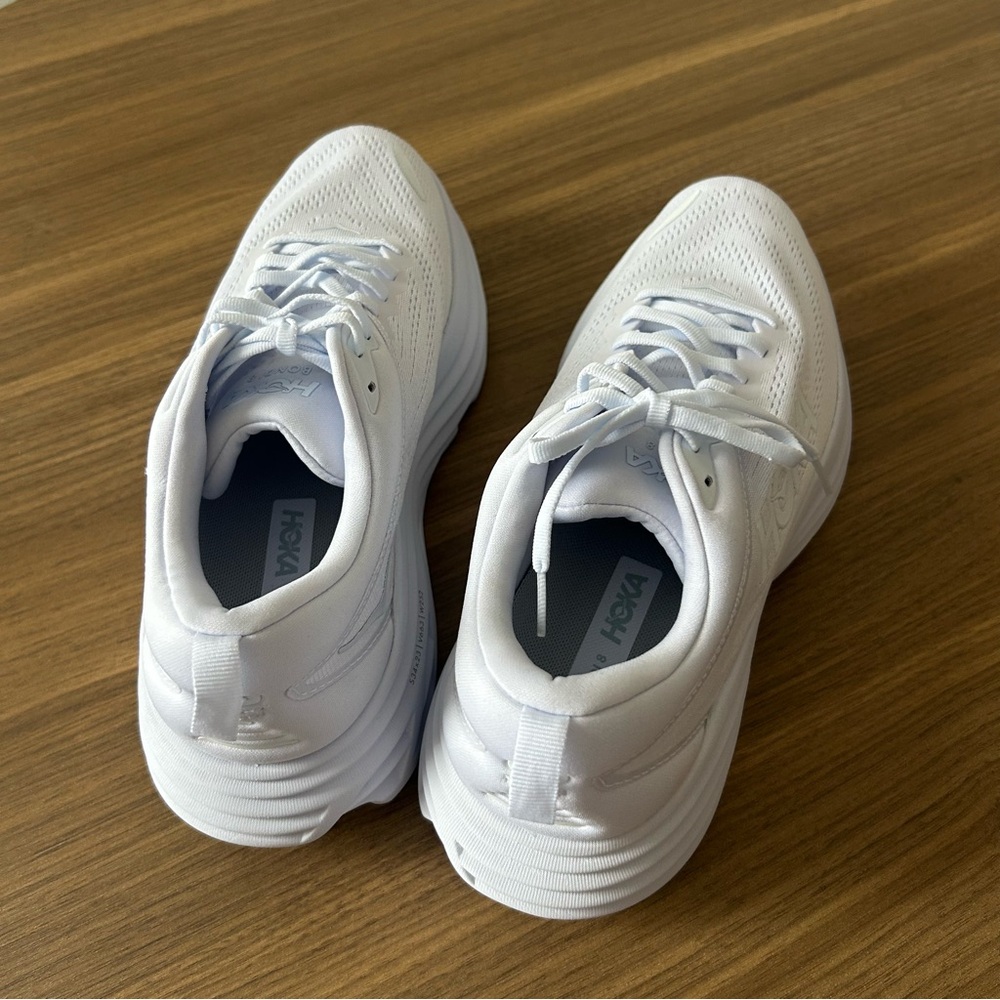 New Hoka Bondi 8 Sneakers White - Picture 3 of 5